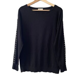 Market & Spruce Waldo Grommet Detail Pullover Black Women’s Size Medium